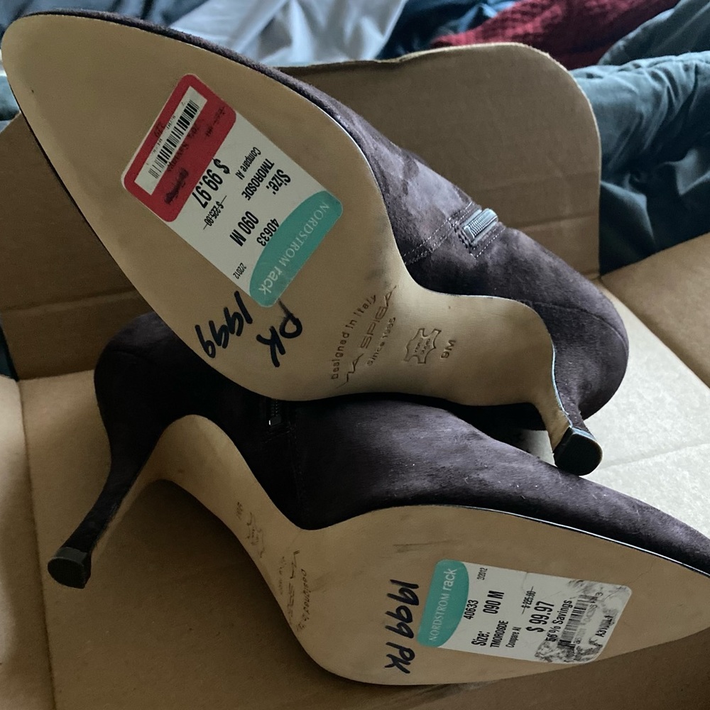 💕HOST PICK💕 NIB Via Spiga Brown Booties - Picture 3 of 4